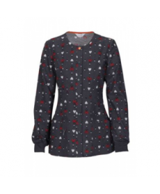 Code Happy Happy Lady print scrub jacket with Certainty - Happy Lady 