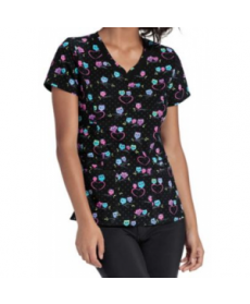 HeartSoul Owl Heart You Forever print scrub top - Owl Heart You Forever 