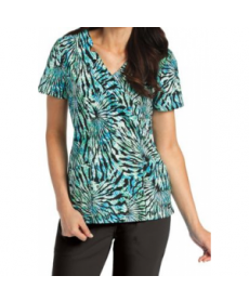 Landau Smart Stretch Utopia crossover print scrub top - Utopia 