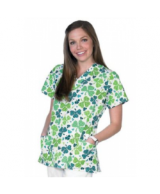 Scrub Wear Paddys Plaid print scrub top - Paddys Plaid 