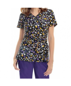 Cherokee Runway Paint Life Grand print scrub top - Paint Life Grand 