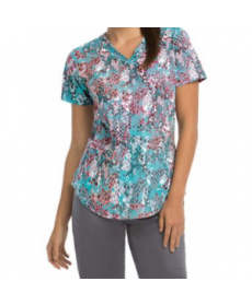 NrG by Barco Jewels v-neck print scrub top - Jewels 