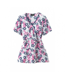 Cherokee Runway Retro Pop Floral crossover scrub top - Retro Pop Floral 