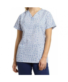 3-- Scrubs Bloom All Over v-neck print scrub top - Bloom All Over 