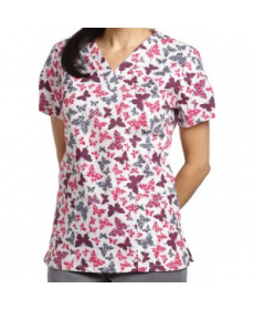 3-- Scrubs Safari Flight v-neck print scrub top afari Flight 