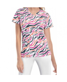 Cherokee Runway Haute and Wild print scrub top - Haute and Wild 