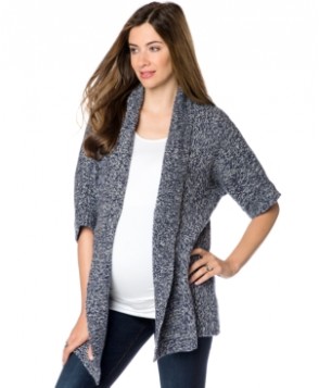 A Pea In The Pod Maternity Short-Sleeve Open-Front Cardigan