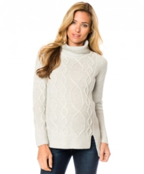 A Pea In The Pod Maternity Cable-Knit High-Low Wool Sweater