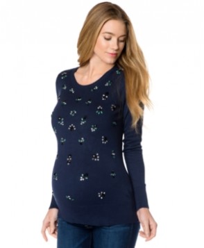 A Pea In The Pod Maternity Beaded Sweater