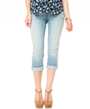 Motherhood Maternity Distressed Cropped Jeans