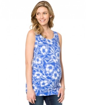 Motherhood Maternity Floral-Print Ruched Tank Top