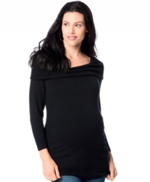 A Pea In The Pod Maternity Cowl-Neck Ruched Sweater