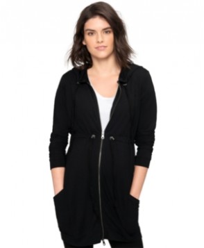 A Pea In The Pod Maternity Hooded Zip-Front Cardigan