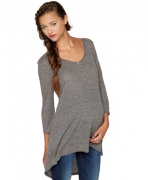 A Pea in the Pod Maternity High-Low Henley Top