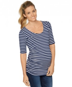 A Pea in the Pod Maternity Striped Ruched Top