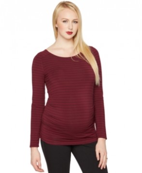 A Pea in the Pod Maternity Striped Long-Sleeve Top