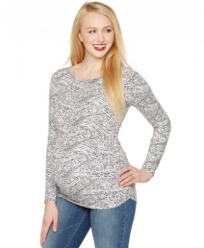 A Pea in the Pod Maternity Printed Long-Sleeve Top