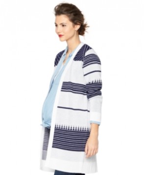 A Pea In The Pod Maternity Printed Open-Front Cardigan