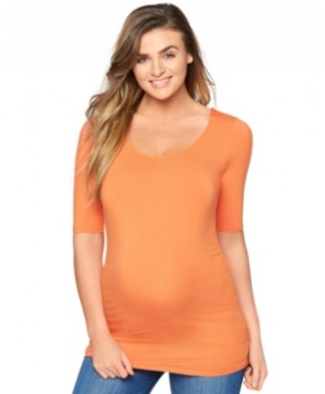 A Pea in the Pod Maternity Elbow-Sleeve Ruched Top