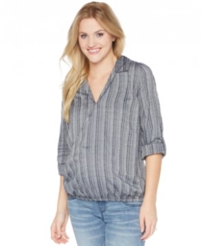 Wendy Bellissimo Maternity Striped Blouse