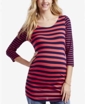 Jessica Simpson Maternity Mixed-Striped Top