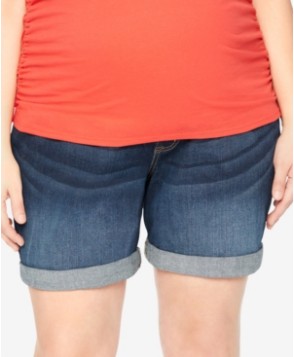 Motherhood Maternity Plus Size Cuffed Denim Shorts