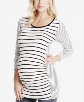 Jessica Simpson Maternity Striped Long Sleeve Top