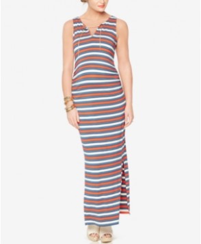 Rachel Zoe Maternity Striped Maxi Dress