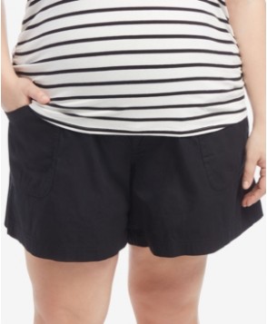 Motherhood Maternity Plus Size Secret Fit Belly Cargo Shorts