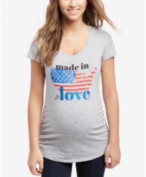 Motherhood Maternity Ruched Graphic Tee
