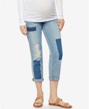 Luxe Essentials Denim Maternity Boyfriend Jeans