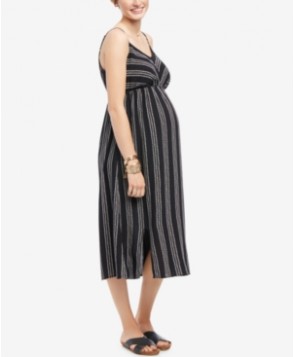 Motherhood Maternity Striped Midi Dress