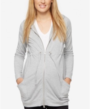 A Pea in the Pod Maternity Zip-Front Hoodie