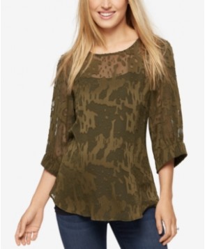 A Pea in the Pod Maternity Textured Chiffon Blouse