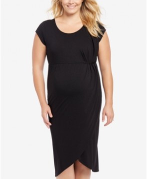 Motherhood Maternity Plus Size Cap-Sleeve Dress