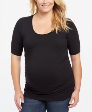 Motherhood Maternity Plus Size Elbow-Sleeve Top