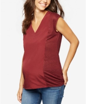 A Pea In The Pod Maternity Cap-Sleeve Top