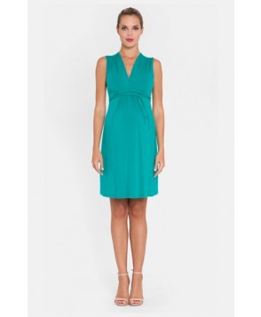 Olian Sleeveless Maternity Dress/green