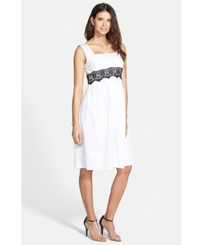 Eva Alexander London Lace Trim Maternity Dress