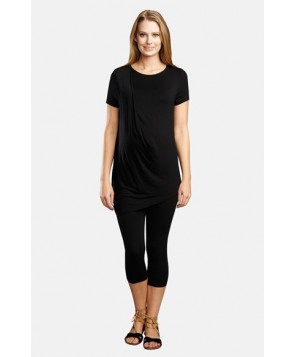 The Urban Ma Pleated Asymmetrical Maternity Tee