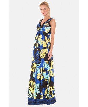 Olian 'Ariana' Print Jersey Maternity Maxi Dress