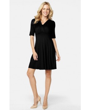 Maternal America 'Tummy Tuck' Maternity/nursing Three Quarter Sleeve Dress