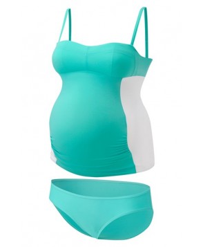 Amoralia Maternity Tankini Swimsuit,  D/DD - Green