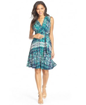 Maternal America Tie Front Maternity Dress