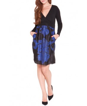 Olian Medallion Print Maternity Dress