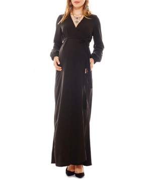 Imanimo Maternity Wrap Maxi Dress