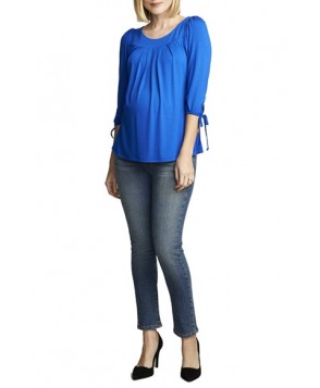 Maternal America Maternity Tie Sleeve Top