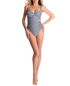 Seraphine Stripe One-Piece Maternity Swimsuit