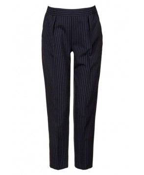 Topshop Pinstripe Maternity Trousers - Blue