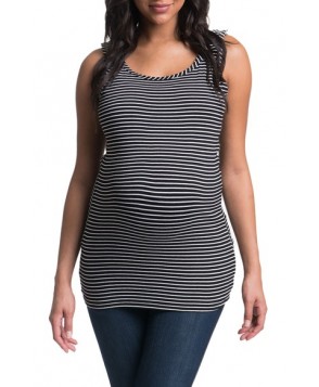 Bun Maternity Stripe Maternity/nursing Tank Top